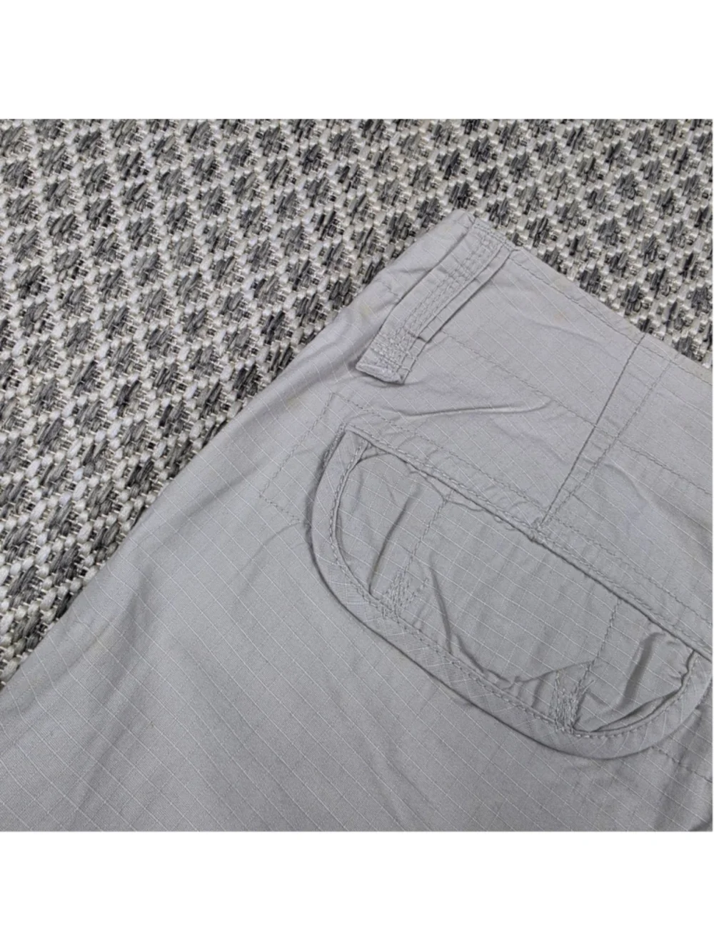 NWT Polo Jeans Co Cargo Shorts Mens 34 Beige Ripstop Cotton Utility Military